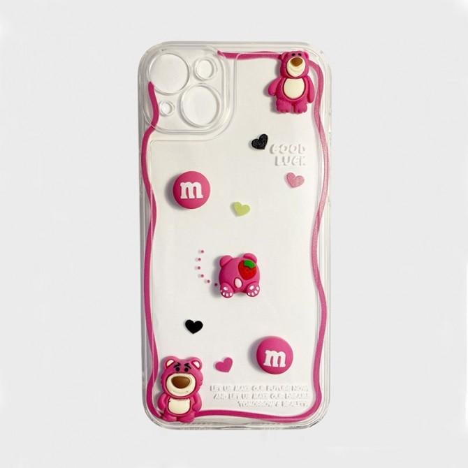 Чехол 3D M&M`s series for iPhone 13 mini Bear Red