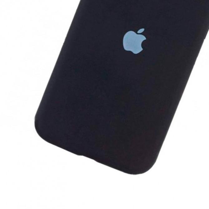Оригинальный силиконовый чехол для iPhone 12 Черный FULL (with camera protection)-3