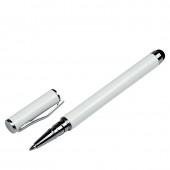 Стілус ємнісний, металічний, з кульковою ручкою, білий