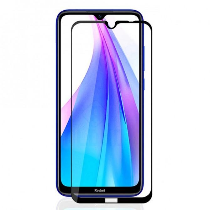 Защитное стекло для XIAOMI Redmi Note 8T Full Glue (0.25 мм, 2.5D, чёрное) ЛЮКС