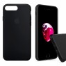 Оригинальный силиконовый чехол iPhone 7/8 Черный FULL (без лого)