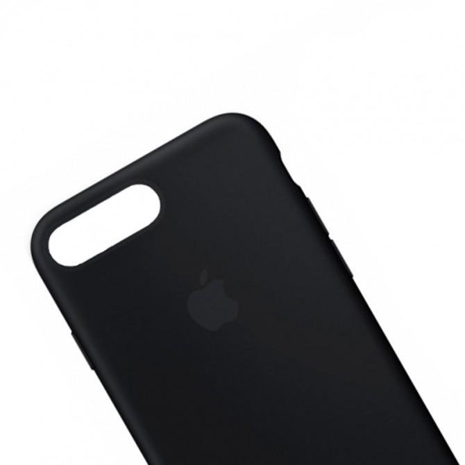 Оригінальний силіконовий чохол для iPhone 7/8 Чорний FULL (без лого)-1