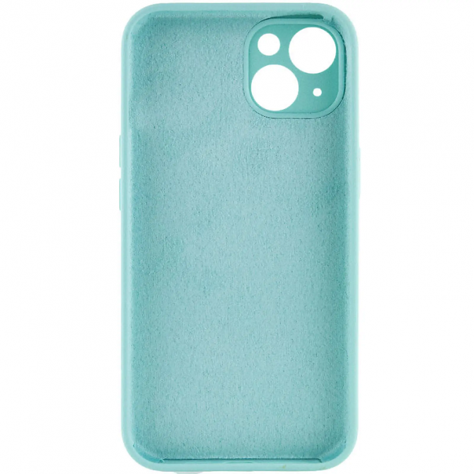 Силиконовый чехол для iPhone 13 Бирюзовый FULL (NO LOGO)-1