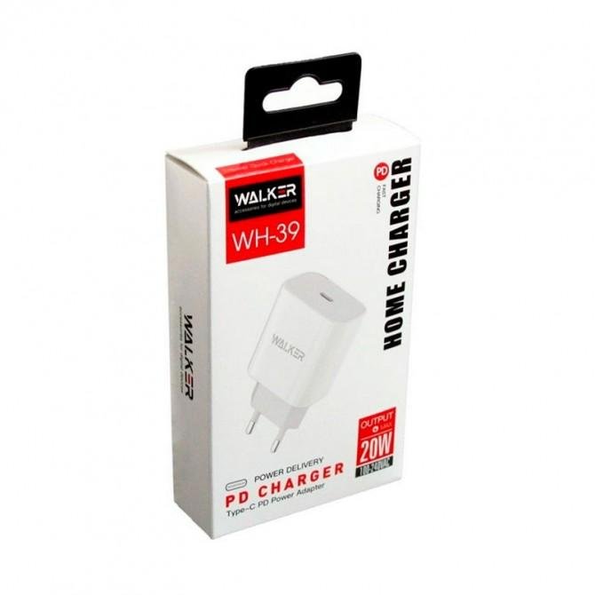 Мережевий зарядний пристрій Type-C WALKER WH-39 PD 3A/20W White-1