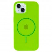 Силіконовий чохол with MagSafe для iPhone 13 Неоново Зелений FULL Силіконовий чохол with MagSafe для iPhone 13 Неоново Зелений FULL