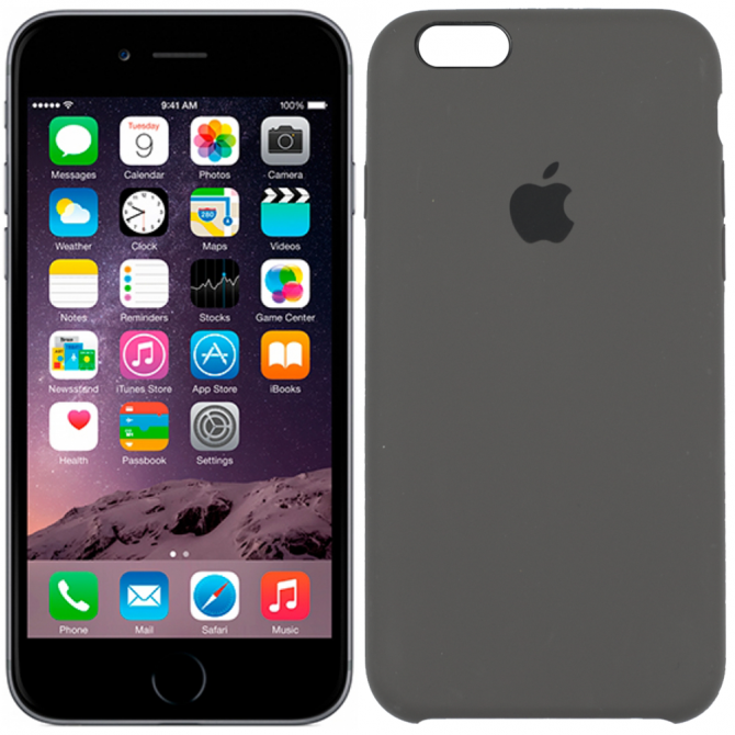 Чохол силіконовий для iPhone 6/6s Plus Кавовий