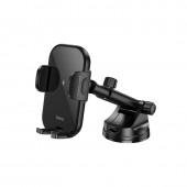 Холдер Hoco HW5 Journey Car Holder + Wireless Charger Black (central console)