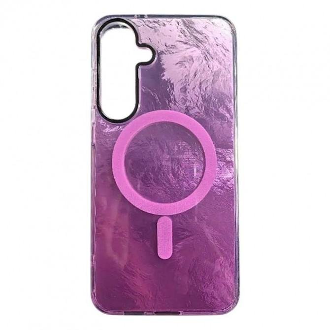 Чехол TPU Shiny Mountain (MagFit) для Samsung Galaxy S24 Pink-1