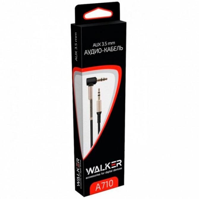 Кабель AUX Walker A710 кутовий Чорний-1