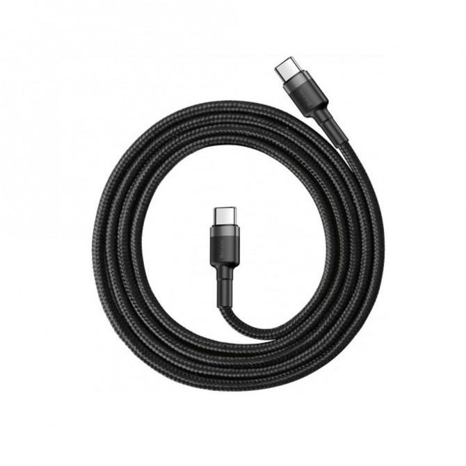 Кабель Baseus Cafule Type-C/Type-C 60W (CATKLF-G1) Black/Grey 1m-1
