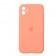 Оригинальный силиконовый чехол для iPhone 11 Светло Оранжевый FULL (SQUARE SHAPE)