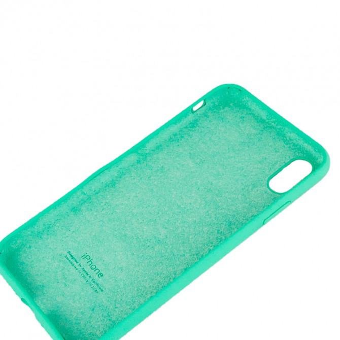 Оригинальный силиконовый чехол для iPhone Xs Max Ментоловый-1