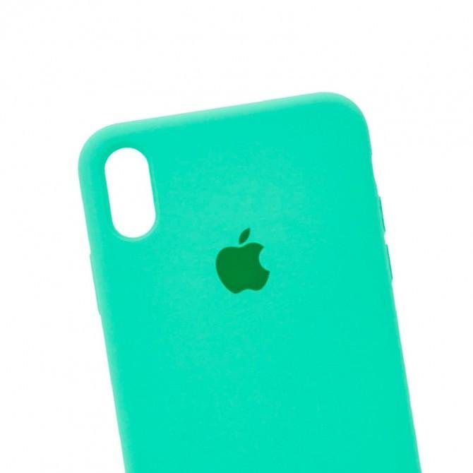 Оригинальный силиконовый чехол для iPhone Xs Max Ментоловый-2