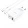 СЗУ 1USB Hoco C97A +Type-C PD20W QC3.0 White + Cable Type-C to Type-C (3A)