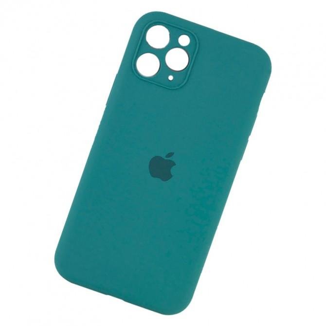 Оригинальный силиконовый чехол для iPhone 11 Pro Max Хвойно Зеленый FULL (with camera protection)-3