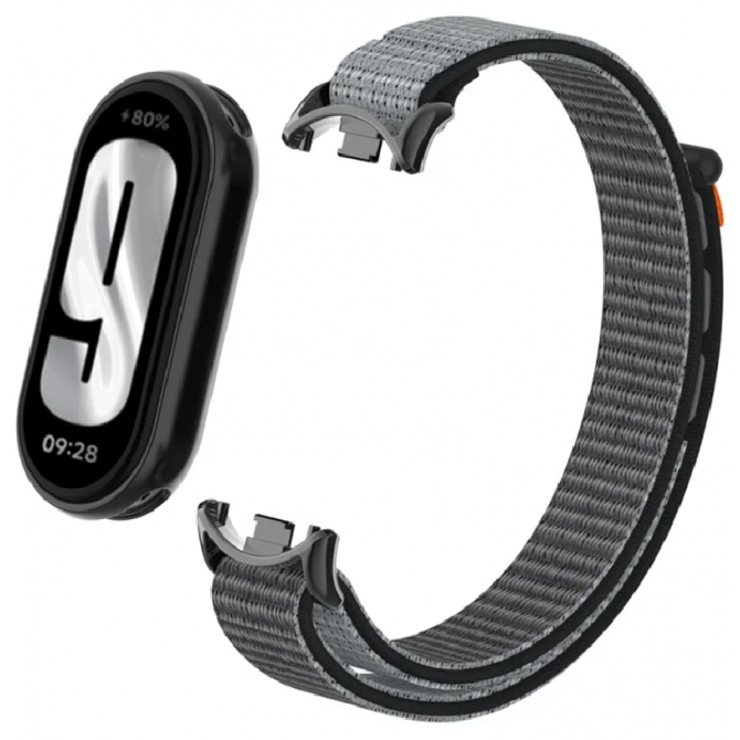Ремінець для браслета Mi Band 8/9 Nylon New Grey-1