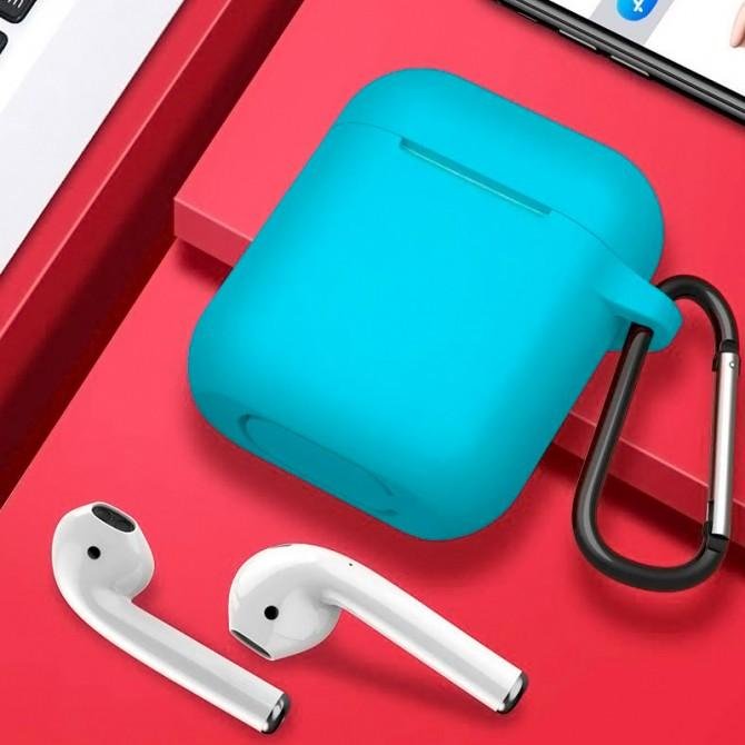 Чехол U-Like Silicone Protective Case For Airpods Cyan-3