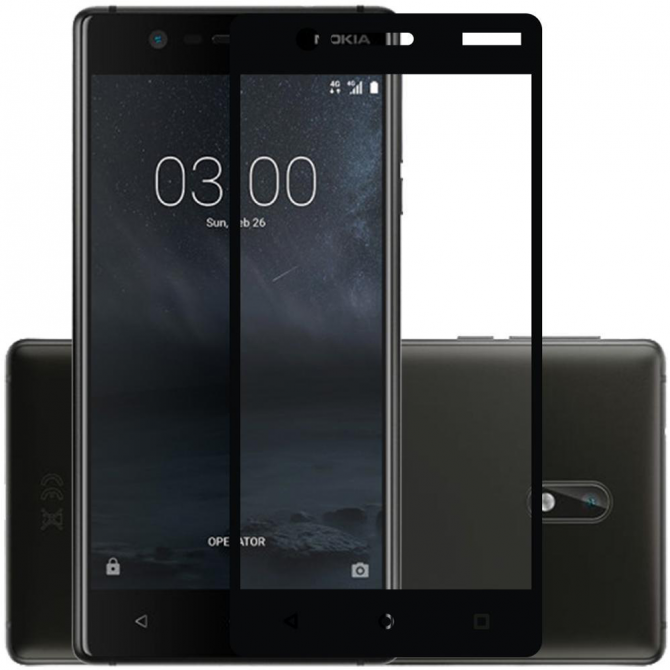 Захисне скло для NOKIA 2 Full Glue (0.3 мм, 2.5D, чорне)-1