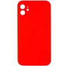 Оригінальний силіконовий чохол для iPhone 11 Червоний FULL (SQUARE SHAPE)