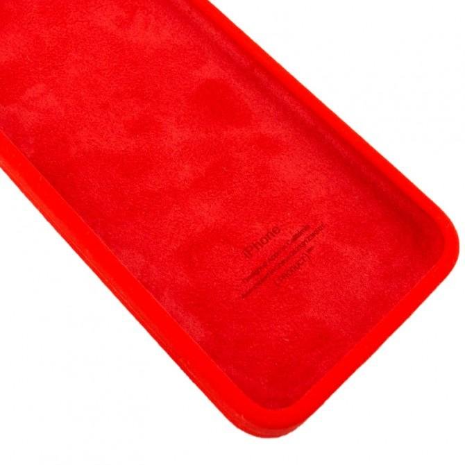 Оригинальный силиконовый чехол для iPhone 11 Красный FULL (SQUARE SHAPE)-1