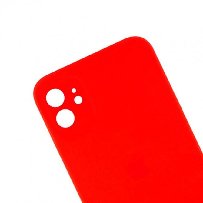 Оригинальный силиконовый чехол для iPhone 11 Красный FULL (SQUARE SHAPE)-2