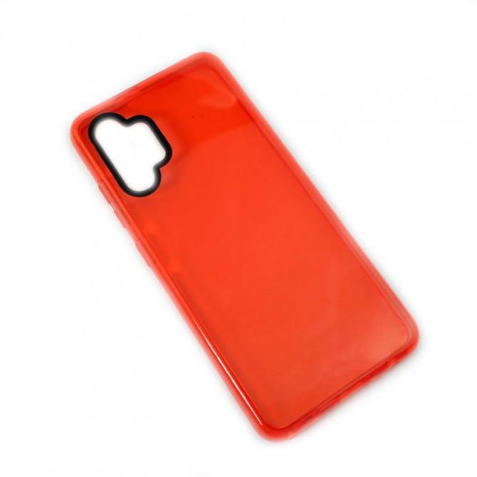 Чохол силіконовий Clear Neon для Samsung A325 Galaxy A32 Червоний-2