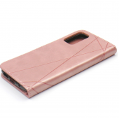 Чехол-книжка Lines Leather for Xiaomi Redmi Note 12S Pink