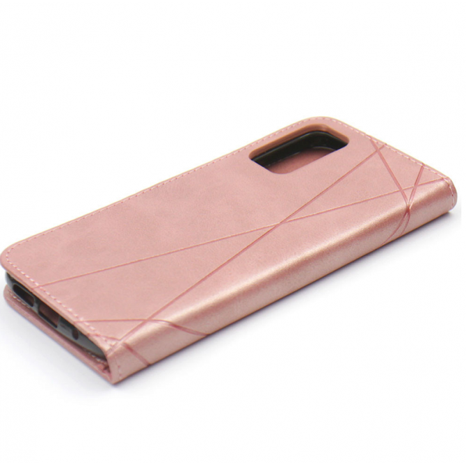 Чехол-книжка Lines Leather for Xiaomi Redmi Note 12S Pink-2