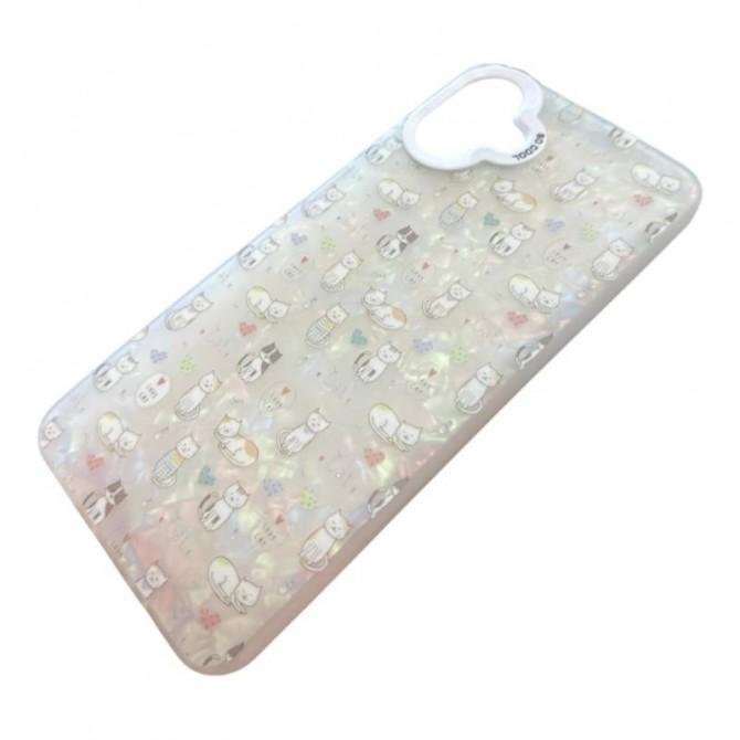 Накладка PC Soft Milk для Samsung A07/A08 Love Cat-1