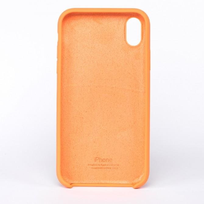 Оригинальный силиконовый чехол для iPhone Xr Светло Оранжевый-1