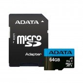 Карта памяти ADATA MicroSDXC 64GB Premier UHS-1 (Class 10) A1 (R-100Mb/s)+SD adapter