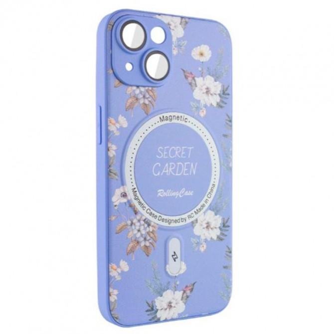 TPU+PC чехол Secret Garden with MagSafe для Apple iPhone 15 (6.1") Lilac-1