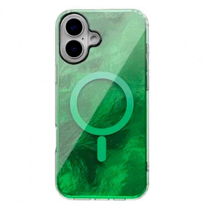 Чехол TPU Shiny Mountain (MagFit) для Apple iPhone 17 (6.3") Green