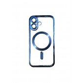 Силиконовый чехол SHINING with MagSafe для iPhone 16 Синий Силиконовый чехол SHINING with MagSafe для iPhone 16 Синий