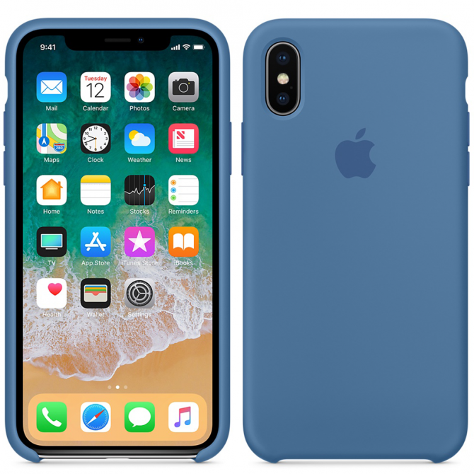 Чехол Soft Case для iPhone X Denim Blue