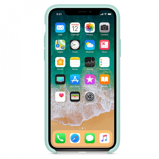 Чохол Soft Case для iPhone X Морський Зелений-1