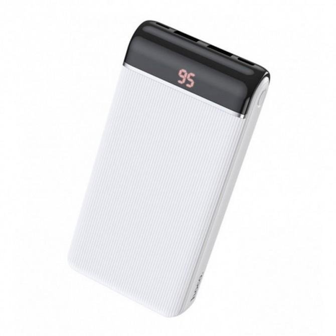 Дополнительная батарея Hoco J59A Famous Micro+iPhone+Type-C/LCD (20000mAh) White
