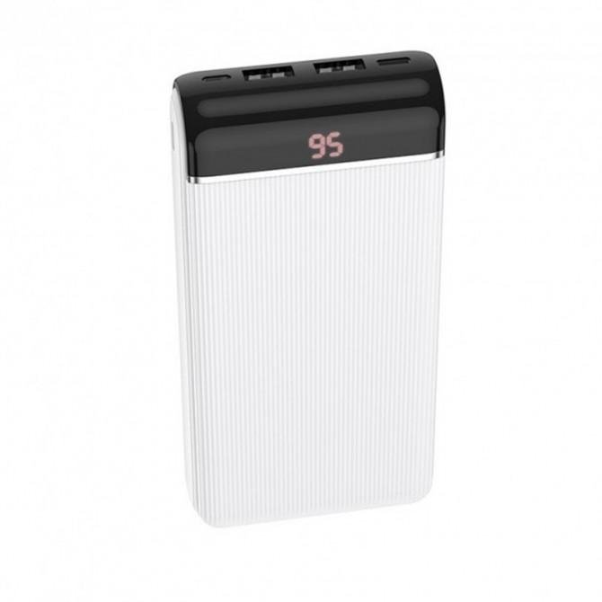 Дополнительная батарея Hoco J59A Famous Micro+iPhone+Type-C/LCD (20000mAh) White-1