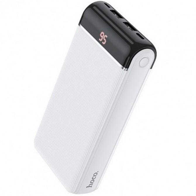 Дополнительная батарея Hoco J59A Famous Micro+iPhone+Type-C/LCD (20000mAh) White-2