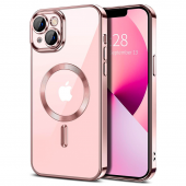 Силиконовый чехол SHINING with MagSafe для iPhone 13 Розовое золото