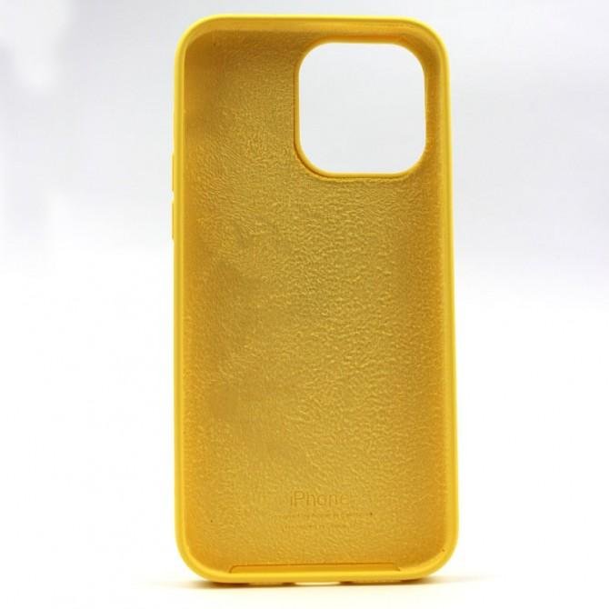 Оригінальний силіконовий чохол для iPhone 14 Pro Max Yellow FULL-1