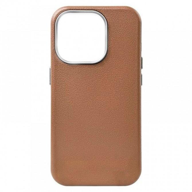 Кожаный чехол Leather Case Metal Buttons для Xiaomi Redmi Note 13 4G Brown