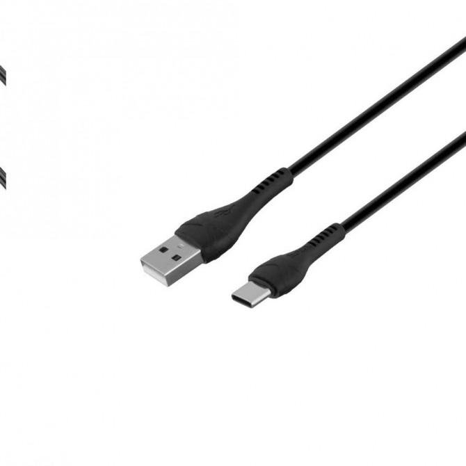 Мережевий зарядний пристрій Hoco C72Q QC3.0 Black + USB cable Type-C (2.1A)-2