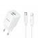 Сетевое зарядное устройство 1USB + Type-C Hoco C149A PD30W+QC3.0 White + Cable