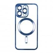 Чехол TPU Metallic Full Camera with Magsafe для iPhone 13 Blue