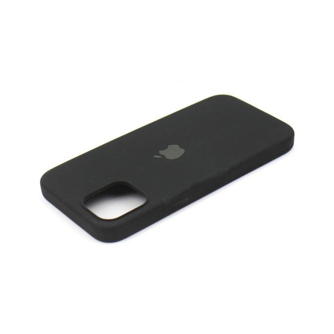 Оригинальный силиконовый чехол для iPhone 13 mini Черный FULL-1