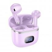 Stereo Bluetooth Наушники Hoco EQ1 Music quide TWS Purple