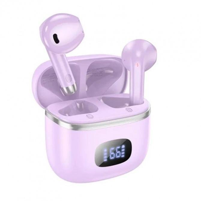 Stereo Bluetooth Наушники Hoco EQ1 Music quide TWS Purple