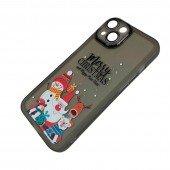 Чехол Christmas Glass Camera iPhone 15 Black Чехол Christmas Glass Camera iPhone 15 Black