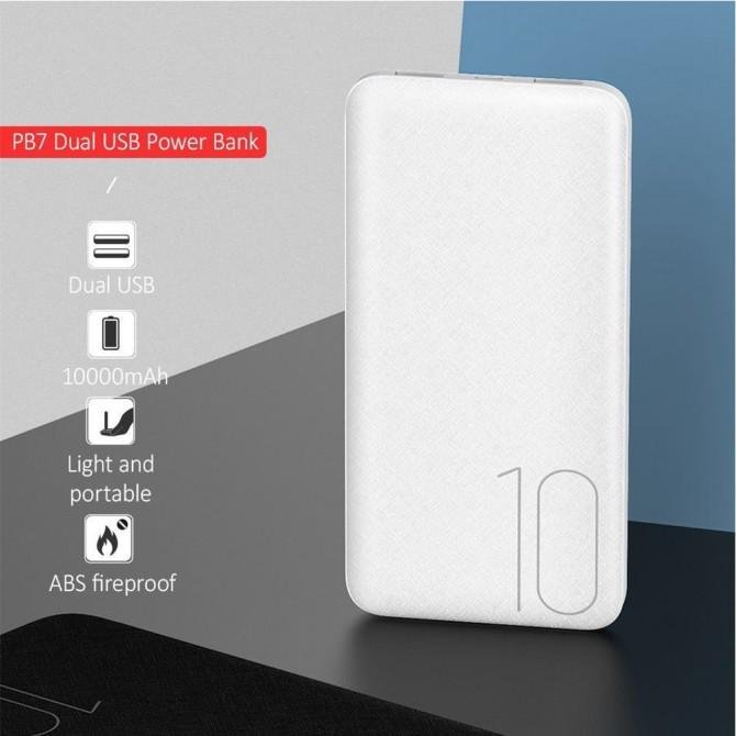 Повербанк Usams US-CD63 PB7 Dual USB 10000 mAh Білий-2